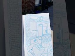 Sketching my favorite stationery stores (The Paper Mouse in Massachusetts) #shorts