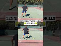 Tennis Footwork Training: 5 Drills To Get Faster Feet 👣 #shorts