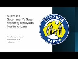 Australian government’s Gaza hypocrisy betrays its Muslim citizens - Aisha Novakovich