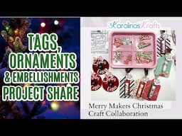 Tags, Ornaments & Embellishments I made Trying to use up a Paper Pad SHARE #MerryMakersCraftyCollab