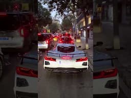 Chevrolet Corvette C8 in traffic