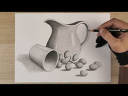 how to draw | Still life drawing for beginners | draw | رسم | رسم سهل | قلم رصاص | رسم طبيعة صامتة