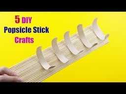 Top 5 DIY Popsicle Stick Craft Compilation | Craft Ideas | Home Decor