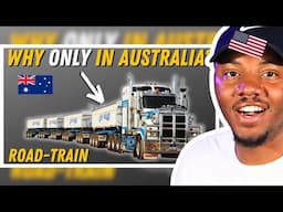 AMERICAN REACTS To Why Australia Is The ONLY Place With Road Trains