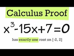 How to prove a cubic equation has exactly one root on an interval (IVT, Contradiction, Rolle's Thm)