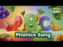 PHONICS Song with Fruits And Vegitables 🍌 A For Apple 🍅 ABC Alphabet Song for KIDS 🍎 Kidsone