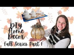 DIY Home Decor Fall Series | Turning Fish bowls into pumpkins and sculpting with air dry clay! What!