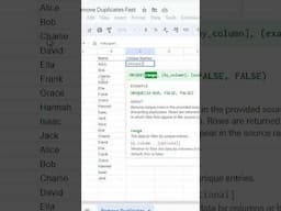 Quick Guide: Removing Duplicates in Google Sheets #googlesheets