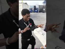 Surprising Kodak Black with Custom Shoes!