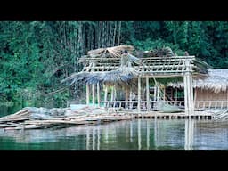 This Is How I Built A Traditional Bamboo Roof: River Survival | EP.401