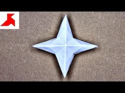 DIY ✨ - How to make a 4 pointed Ninja Star SHURIKEN from 1 sheet of A4 paper (version 2.0)