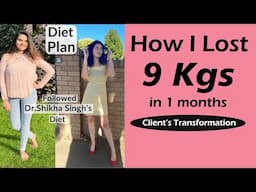 How I Lost 9 Kg In 1 Month - By Dr. Shikha Singh | Weight Loss Journey/Diet|Mahek Diet Plan | Hindi