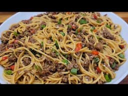 Sesame-Soy Beef and Spaghetti