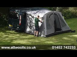 Outwell San Diego Driveaway Awning Pitching & Packing (Real Time) Video