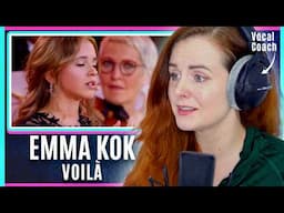 Emotional! Singing With A Paralysed Stomach! | Emma Kok - Voilà | Vocal Coach Reacts & Analysis