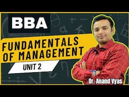 Fundamentals of Management | Unit 2 Lecture | BBA | Planning Concept Importance and Types Decision