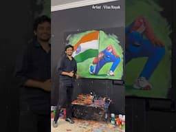 Team India tribute - Rohit sharma live art! T20 world champions #cricket #rohitsharma #viratkohli