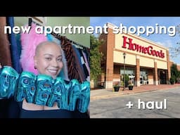 shop with me for my first solo apartment + haul! | tj maxx, marshalls, target & five below