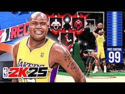 SHAQUILLE O'NEAL + 99 POST CONTROL is OVERPOWERED in the RANDOM REC (NBA 2K25)