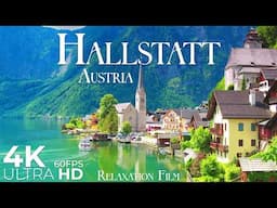 Hallstatt Austria 4K 60fps - Europe Scenic Relaxation Film with Peaceful Music - Video Ultra HD