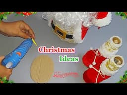 Step By Step Low Cost Easy Christmas Santa made from plastic bottle | Christmas craft idea🎄490