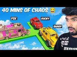 40 Mins Of Pure Chaos 🤣 | Gta 5 Stunt Race தமிழ் - Black FOX