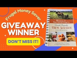 FRUGAL MONEY SAVER GIVEAWAY WINNER! WANDA BRUNSTETTER AMISH COOKBOOK! LIVE BELOW YOUR MEANS!