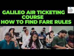 Air Ticketing Course | Galileo GDS Training course | Galileo software Tutorial | Galileo Training