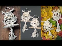 Macrame Owl Tutorial 🦉 DIY Backpack Keychain