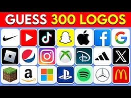 Guess the Logo in 3 Seconds | 300 Famous Logos | Logo Quiz 2024