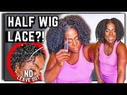 HALF WIG with LACE?! NO LEAVE OUT! GLUELESS Natural Curly Wig for Beginners ft HerGivenHair