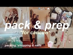 PREP & PACK WITH ME FOR A TROPICAL VACATION & TRAVEL WITH ME TO MEXICO (nails, hair & pick outfits)