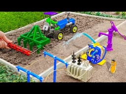 Diy tractor making mini Automatic Plowing Machine | top most cultivator machine science project