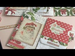 Little Christmas Passport Book Journal Tutorial Flat Snail mail One Sheet or 2 6x8 Papers