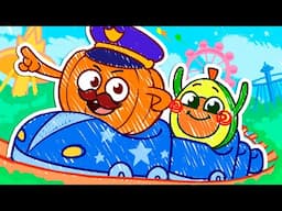 Amusement Park Safety🎡 Play Safe || Best Kids Cartoon by VocaVoca Stories 🥑💖