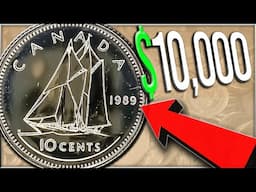 "RARE 1989 DIME  ERROR WORTH MONEY!!" - VALUABLE CANADIAN DIMES IN YOUR POCKET CHANGE!!