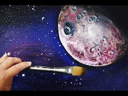 Planet in the Cosmos Painting Tutorial & a FREE GIFT for EVERYONE WHO WATCHES!!!!