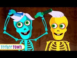 This Is The Way We Get Ready For A Party | Spooky Scary Skeletons Songs By Teehee Town