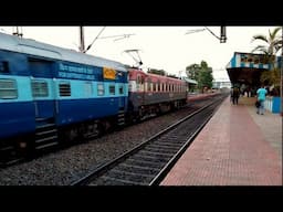 Jabalpur Santragachi SUVIDHA SPECIAL sprints with Stylish Livery "Tiger" BHEL WAG-7 in lead