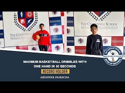 MAXIMUM BASKETBALL DRIBBLES WITH ONE HAND IN 30 SECONDS