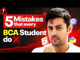 Don’t do these mistakes in your BCA/MCA journey❌❌