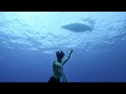 Solo Open Ocean Freedive Under Sailboat!!!