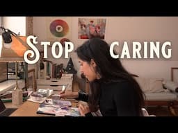 How to Stop Caring what others Think & Believe in Yourself 🌟 Painting + Studio Decoration 🧸 Art Vlog