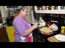 Appalachian cooking with Brenda - vegetables and pasta dinner