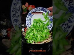 EASY STIR-FIRED ASPARAGUS WITH MUSHROOM RECIPE #recipe #cooking #chinesefood #asparagus #mushroom