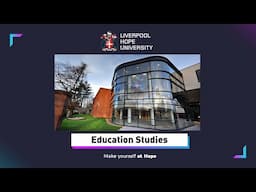 Education Studies At Liverpool Hope University