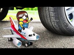 Sad Story 😥Please No Crushing Pilot Minions vs  Plane Toys  🚓 Crushing Crunchy & Soft Things by Ca