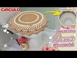 ✨ Impressionante PADRÃO! Capa de Vaso Decor em Crochê 2/2 😍