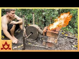 Primitive Technology: One Way Spinning, Rope Stick Blower