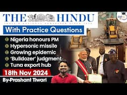 The Hindu Newspaper Analysis | 18 Nov 2024 | Current Affairs Today | Daily Current Affairs | StudyIQ